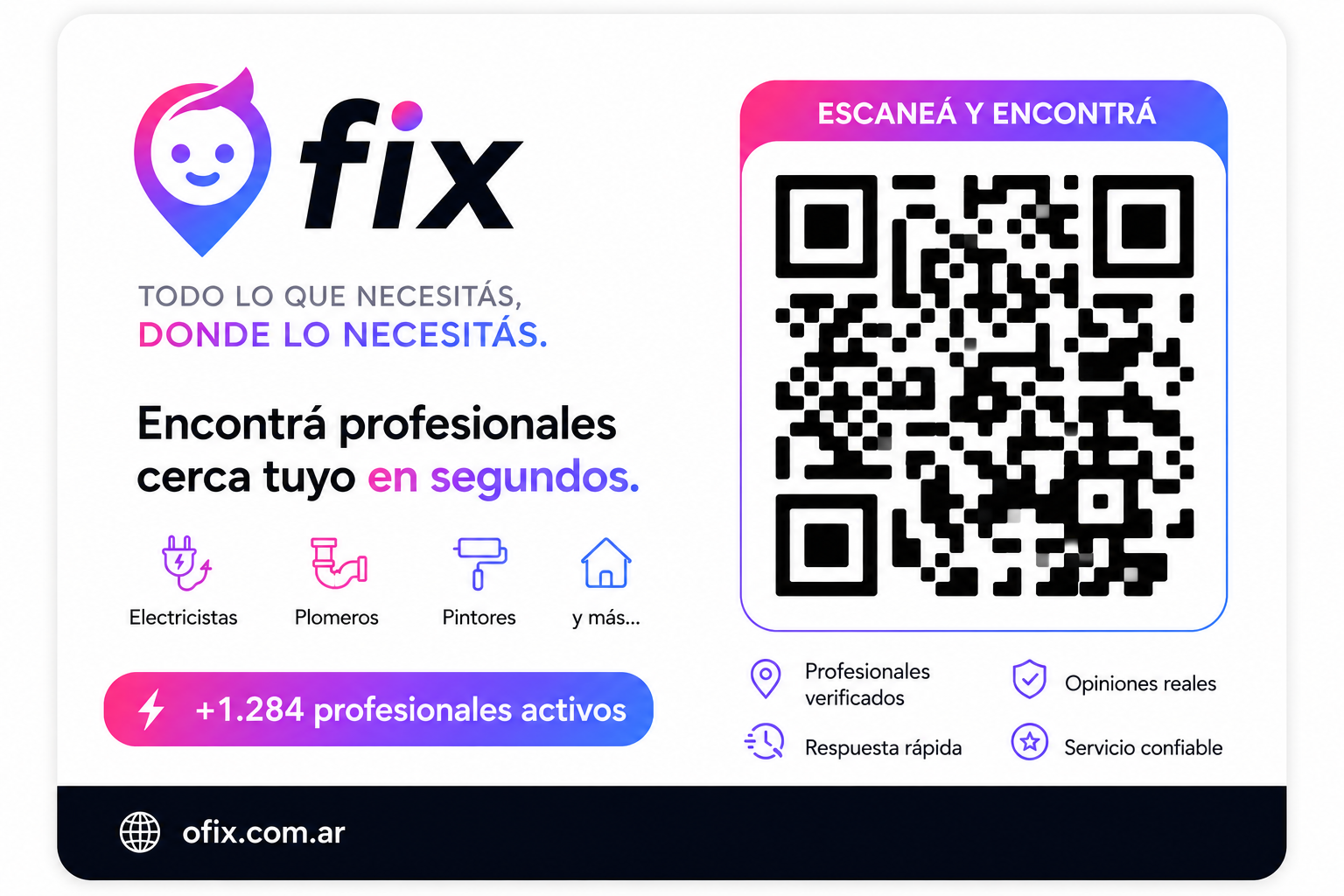 QR de Ofix para comercios asociados